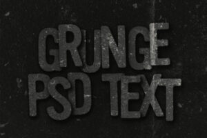 破旧粗糙的Grunge文字效果psd素材