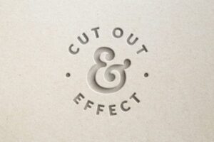 镂空剪纸效果的logo标志设计图层样式