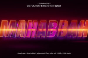 酷炫3D文本特效样式[PSD]