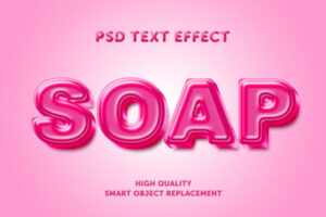 逼真的soap文本效果样式[PSD]