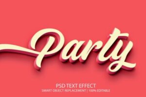 派对设计文本效果样式[PSD]
