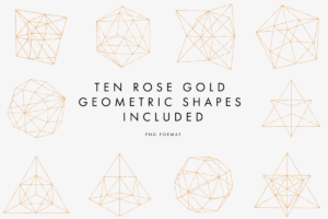 玫瑰金几何图案背景 Rose Gold Geometric Pattern