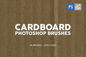 30个纸板纹理Photoshop笔刷套装
