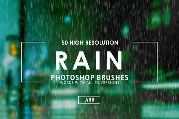 50个下雨天photoshop动作Photoshop笔刷