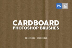 30个纸板Photoshop画笔（abr）