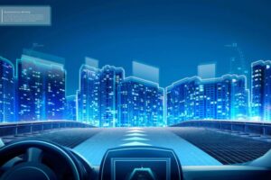 自动驾驶科技城市海报设计素材 (psd)