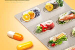 健康蔬菜水果药丸胶囊海报设计素材 (psd)