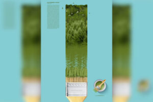 毛刷油漆绿色环保概念海报设计模板 (psd)