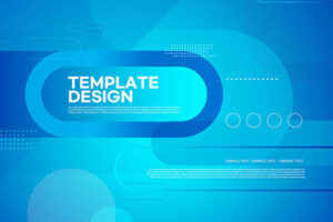 免费下载素材 蓝色几何商业科技海报设计模板 (psd)
