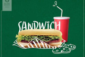 三明治西式快餐早点食品海报设计 (psd)