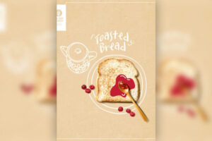 免费下载素材 吐司面包早餐食品广告海报设计模板 (psd)