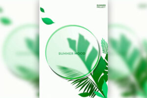 绿植圆形玻璃元素夏季海报设计模板 (psd) 免费下载素材