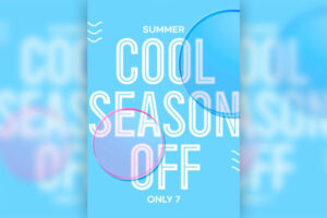简约蓝色夏季暑假活动推广海报设计模板 (psd)  免费下载素材