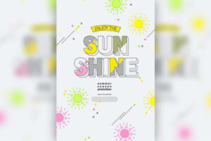 太阳元素夏季暑假活动海报设计模板 (psd)素材免费下载