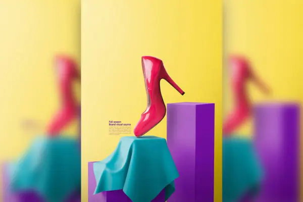 时尚高跟鞋电商广告海报视觉设计模板 (psd) 免费下载素材