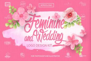 女性品牌&婚礼设计LOGO图形素材资源打包下载[Ai,PSD,905MB]