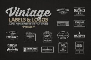 经典的标签与LOGO合集4 Vintage Labels & Logos Vol.4