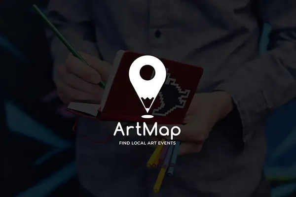 时尚高端的艺术地图正负空间矛盾空间位置GPS导航Pin徽标logo标志设计模板