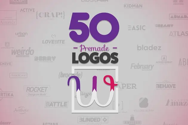 50以“W”为造型的logo模版 50 Letter ‘W’ Logos Bundle