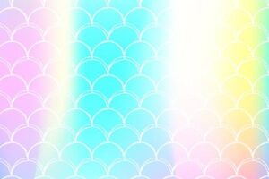 美人鱼鳞纹理全息渐变缩放矢量背景[eps]