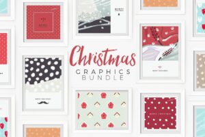 简约的几何圣诞节相关图形素材 Christmas Graphics Bundle