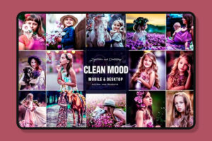 儿童模特拍摄色调预设PS动作Clean Mood - Photoshop Actions Lightroom 预设
