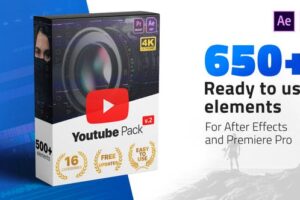 AE/PR模板-650个视频博主网络媒体社交元素包装特效动画