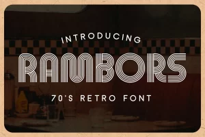怀旧复古70/80/90年代字体RamborsRetro Font