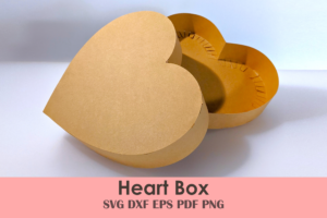 心盒模板3D SVG素材Heart Box Template