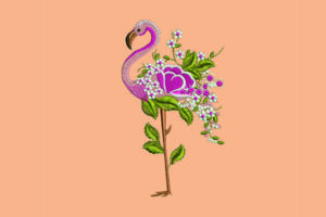 火烈鸟和鲜花Flamingo and Flowers