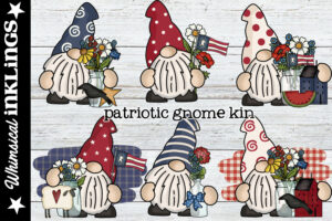 Patriotic Gnome Kin Sublimation Clipart