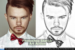 Photoshop素描艺术动作Photoshop Sketch Art Action
