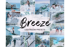 Breeze夏季清新预设蓝色海滩凉爽Lightroom 预设手机移动lr滤镜