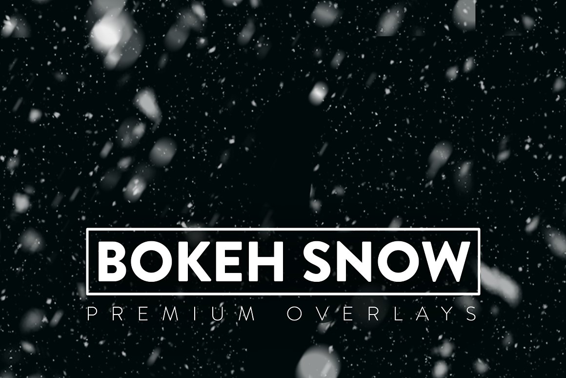 50 Bokeh Snow Overlay插图