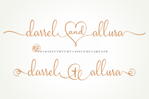 Darrel Allura 字体花体字体 显示字体