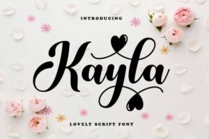 Kayla字体广告字体 服装字体 粗体脚本字体 书籍封面字体 品牌字体Kayla Font