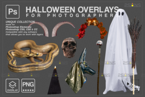 Photoshop照片叠加 烟雾覆盖 雾叠加 万圣节叠加Photoshop Overlay, Ghost Overlay, Witch
