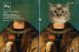 Royal Pet Portrait Templates Vol.17