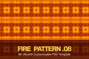 8K超高分辨率焰火四方连续图案无缝背景素材v08 8K UltraHD Seamless Fire Pattern Background