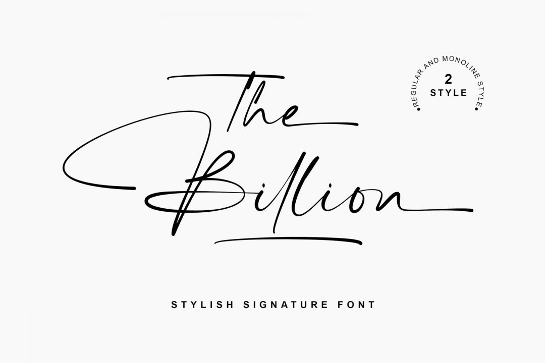 手写字体 签名字体 脚本字体 The Billion