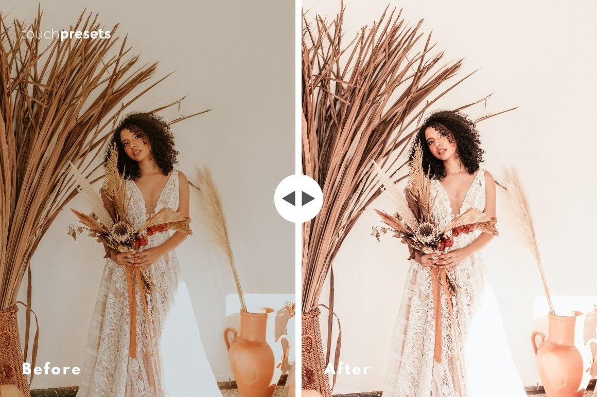 14 个 Lightroom 预设 - 明亮的波西米亚风手机版预设 Dng 预设 Xmp 预设插图1