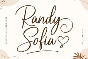 Randy Sofia 字体 脚本 草书字体签名字体