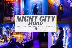 夜城心情Lightroom预设Night City Mood Mobile Desktop Lightroom