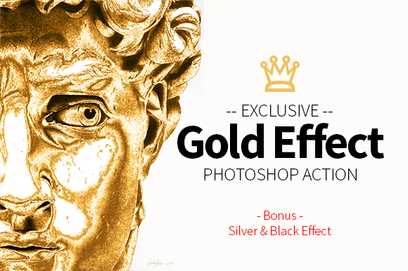 黄金效果Photoshop动作 Gold Effect Photoshop Action