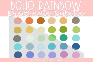 Boho Rainbow Procreate 调色板