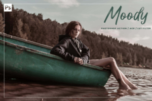Photoshop动作复古风格黑暗心情电影色调 仿古室内Moody Photoshop Action