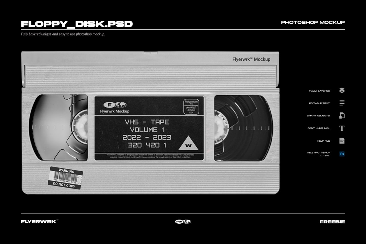 VHS 磁带样机Photoshop样机PSD素材下载插图2