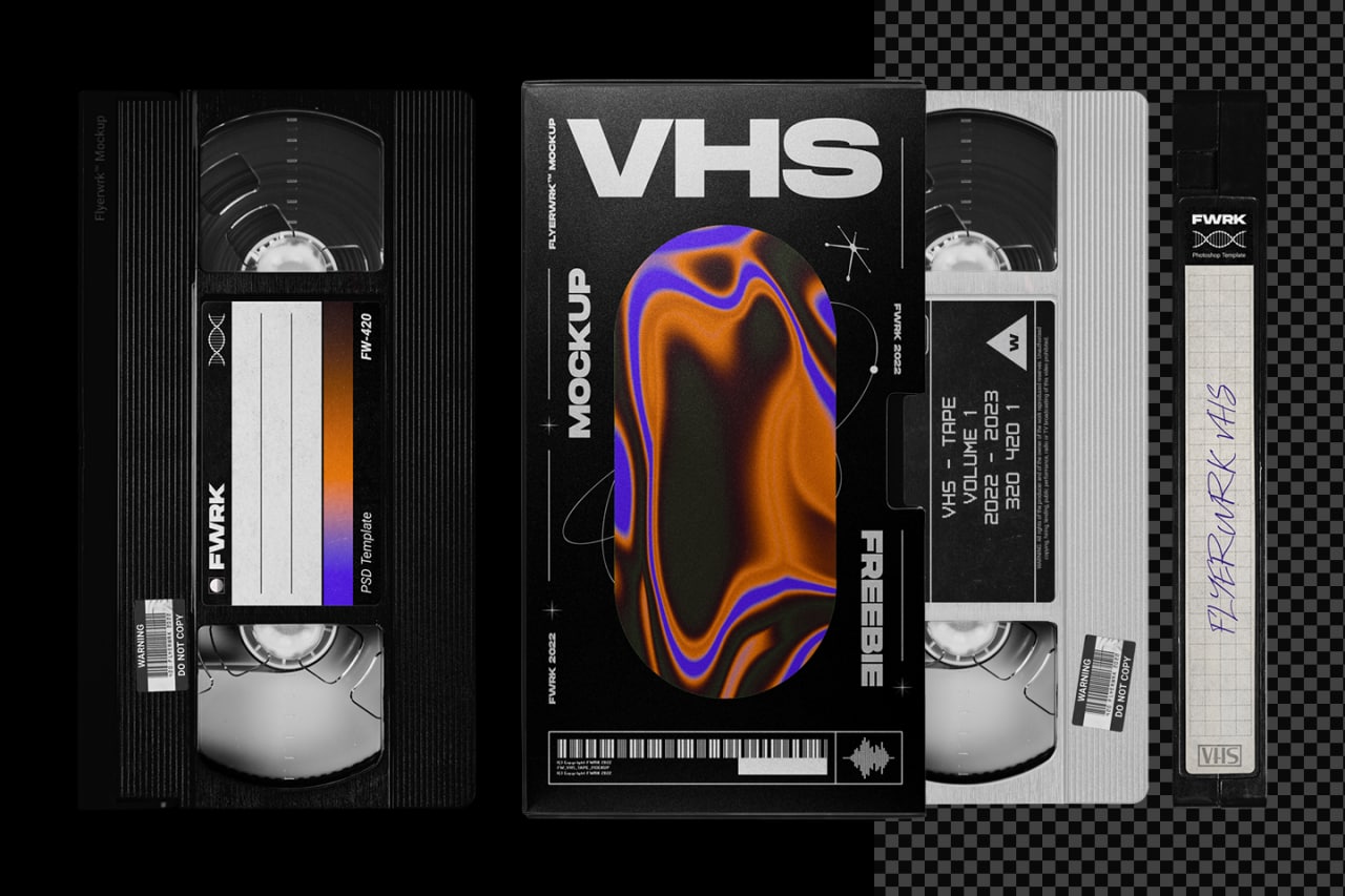 VHS 磁带样机Photoshop样机PSD素材下载插图