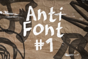 标记字体手绘字体记号笔都市风格街头艺术街头艺术字体纸箱板Anti-Font #1 Anti-Design Collection