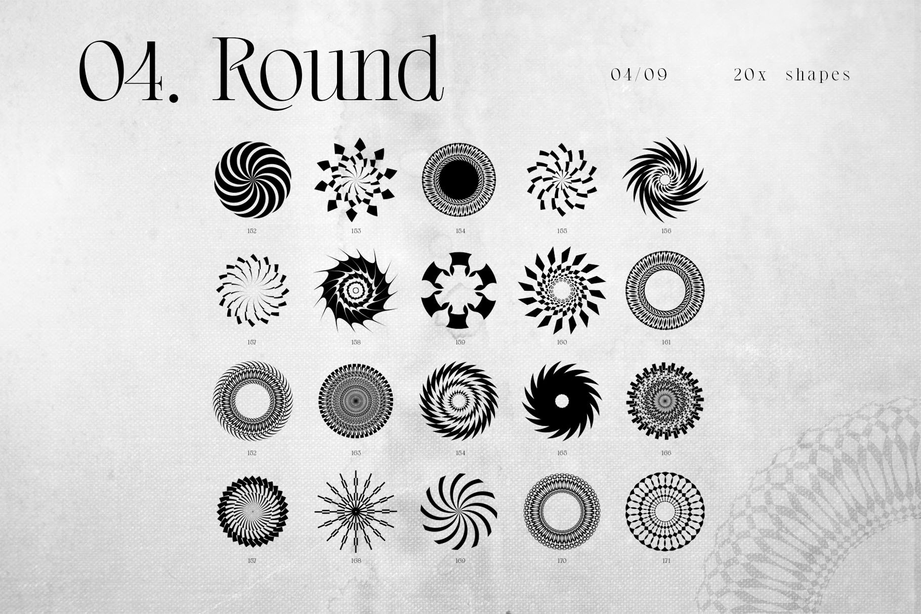 复古未来派欧普艺术抽象几何形状颗粒渐变纹理素材合集包 Shapes and Backgrounds Pack插图6